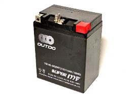 Аккумулятор  OUTDO  YB14L-BS (MF) 132* 88*h162