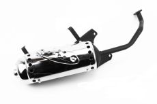 Глушитель скутер 4т Wind сталь + хром