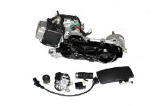 Двигатель на скутер 4т 80сс под 12" колесо , под 2 амор. (+карбюр, катушка, коммутатор) "MotoTech"