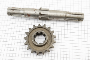 R180/R190 - вторичный вал редуктора фрезы+звездочка (101-2)