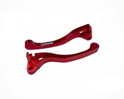 Рычаги ТЮНИНГ  тормозные ВИШНЁВЫЙ  (выжимные) HONDA  DIO AF-18/27/34 (пара)