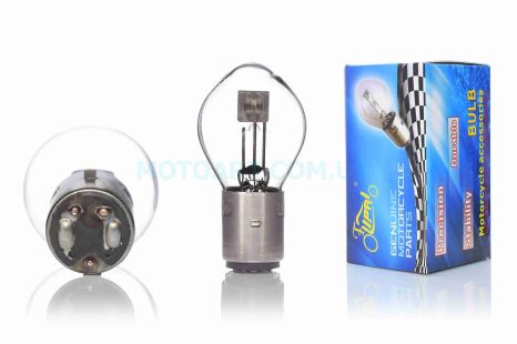 Лампа BA20D 12V18/18W фари (біла, блістер) "TAKAWA"