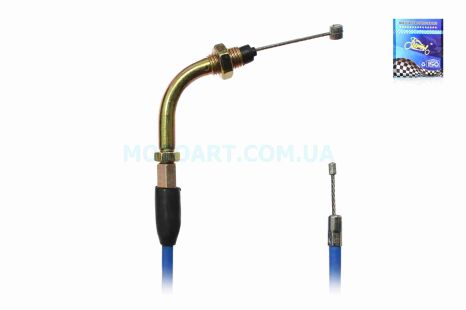 Трос газу мото ZS125/150, SM150  L1070  #PRO &quot;LIPAI&quot; (нержавіюча сталь, синій) 02 27 96