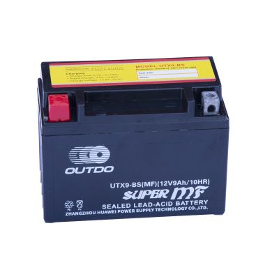 Аккумулятор 12В 9А/10HR (YTX9-BS)  гелевый черный &quot;OUTDO&quot; 150*85*h107 2025г.