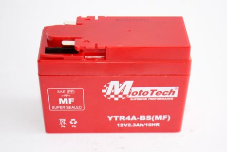 Аккумулятор 12В 2.3А таблетка Honda (широкая) гелевый красный &quot;MotoTech&quot;